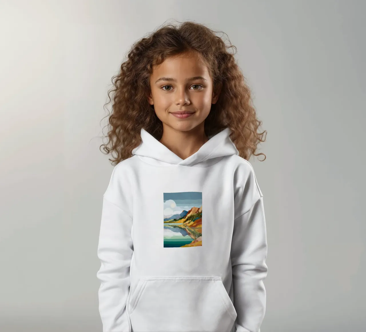 Sun Over Lake Horizon - A Landscape in Harmony felpa bambino con cappuccio da Dune
