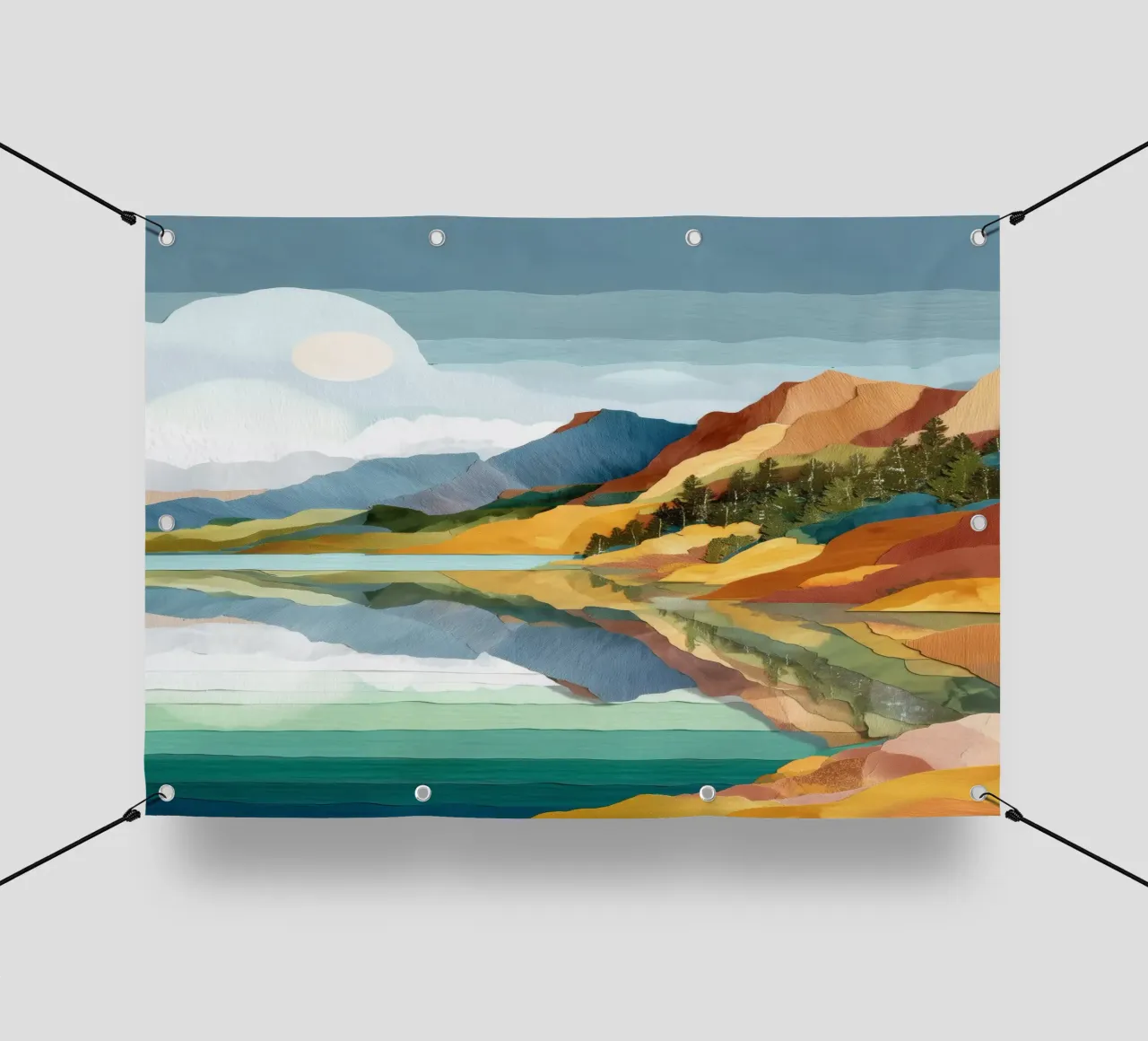 Sun Over Lake Horizon - A Landscape in Harmony telo in pvc da Dune