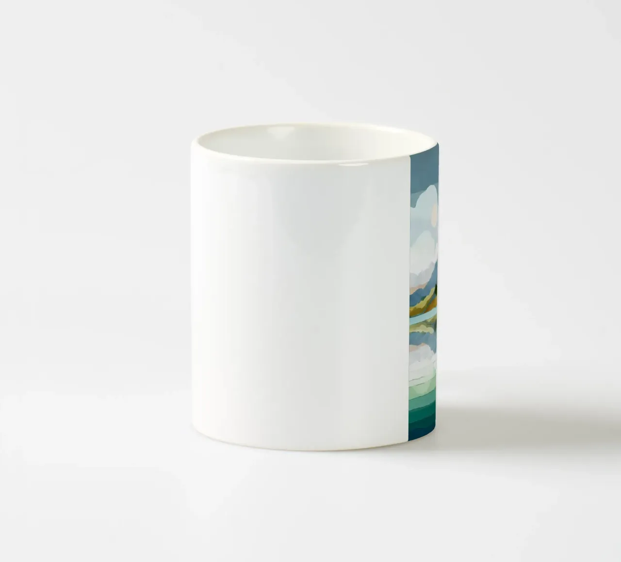 Sun Over Lake Horizon - A Landscape in Harmony tazza in ceramica da Dune
