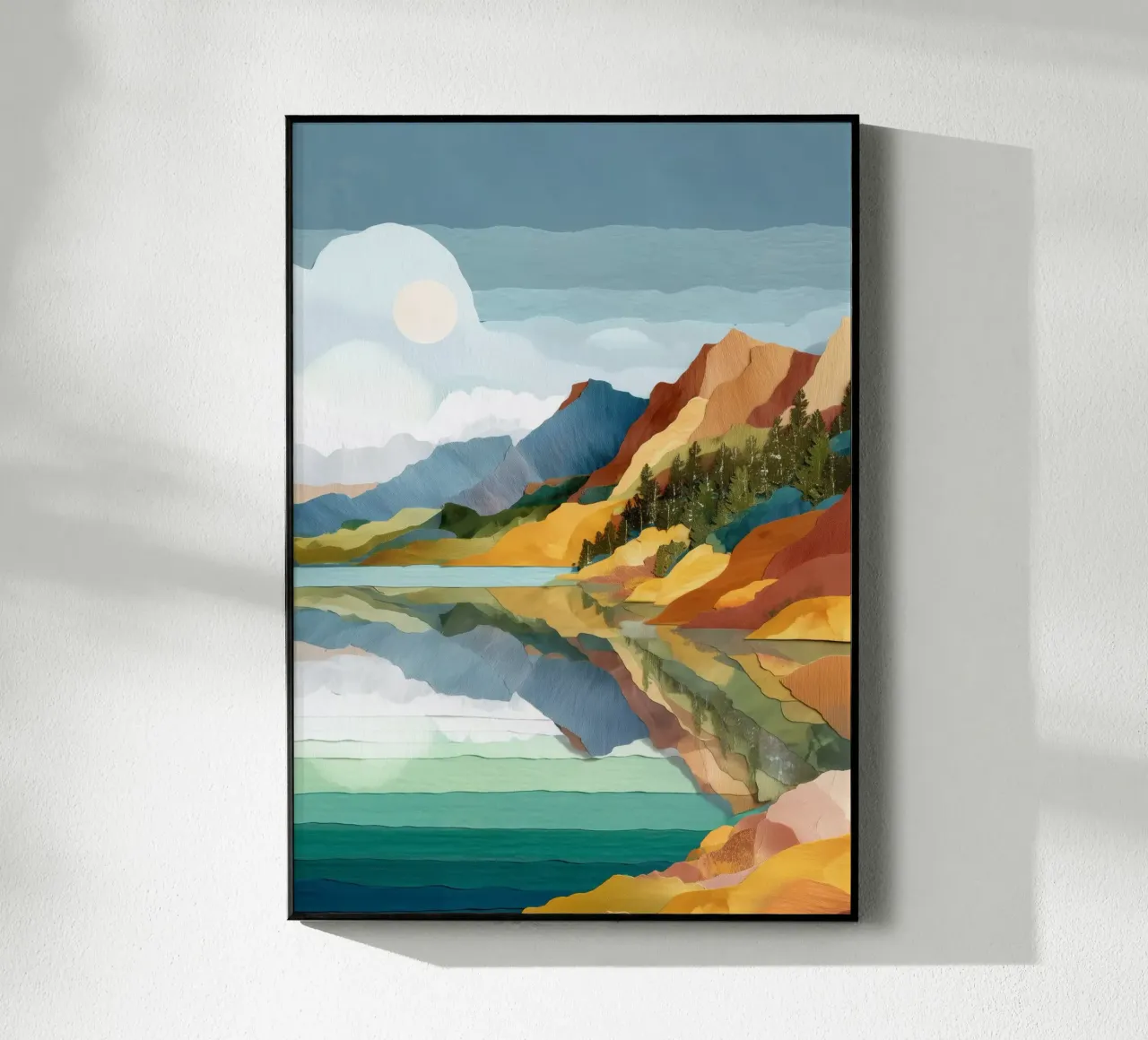 Sun Over Lake Horizon - A Landscape in Harmony plexiglass da Dune