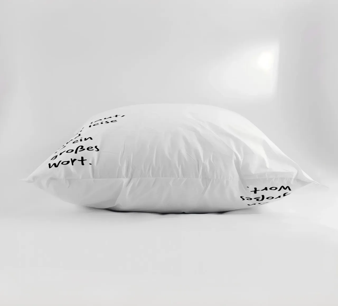 Liebe ist mal laut, mal leise und so ein großes Wort. decorative cushion by FRICKE DESIGN