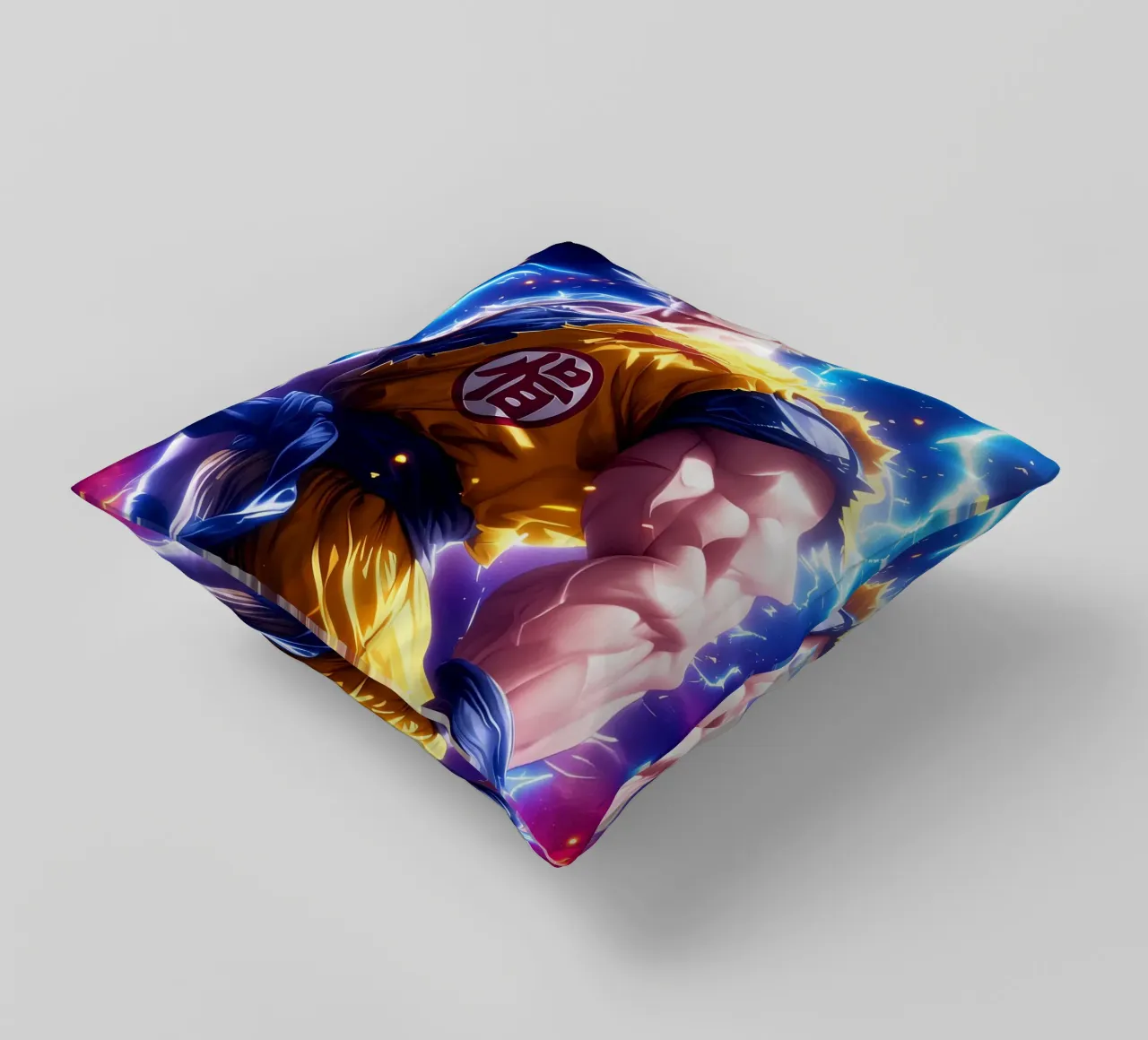 Super Saiyan Son Goku Dragon Ball DBZ decorative cushion by Fleur de Lys