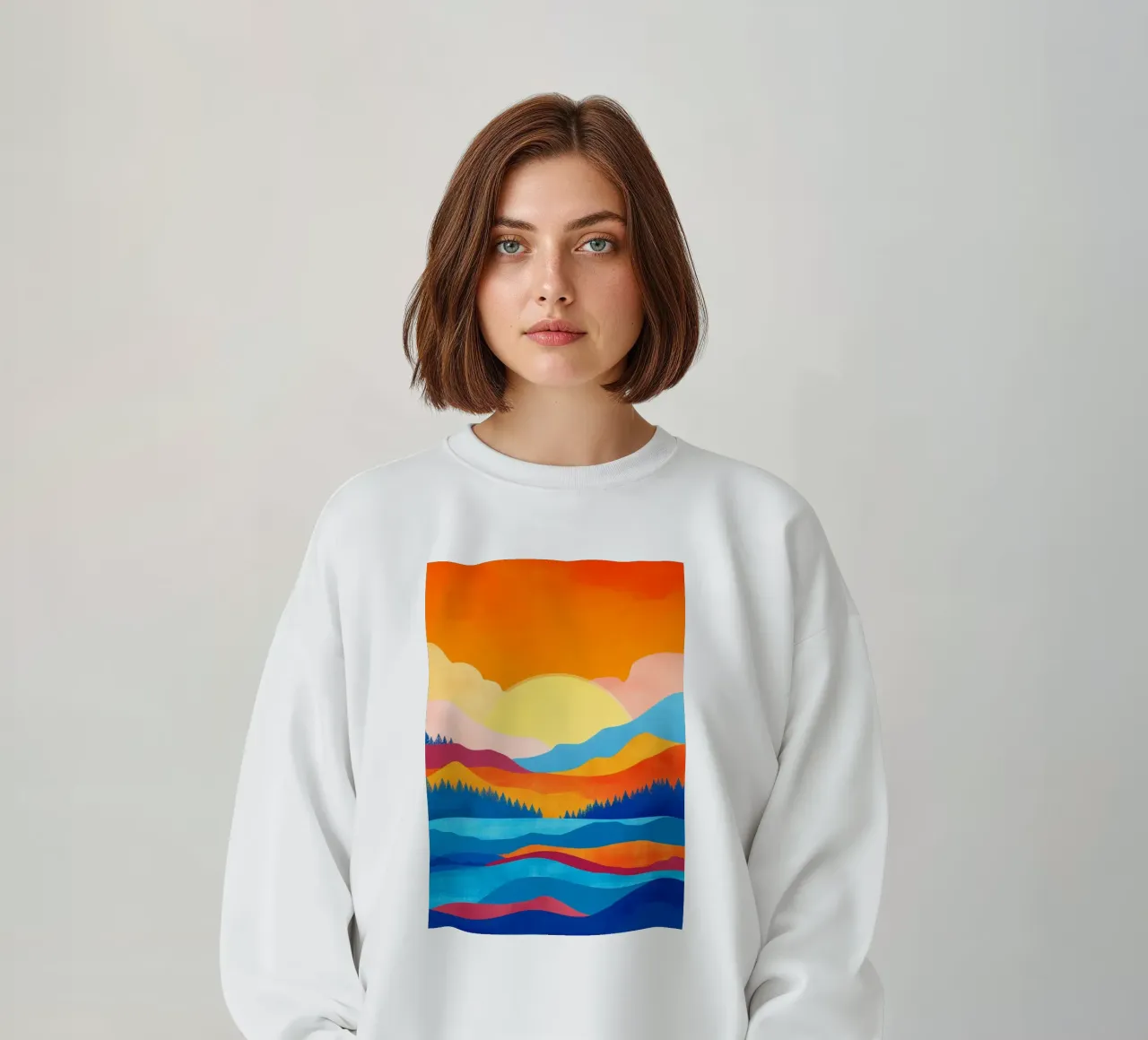 Dusk in Still Waters - A Mountain Reflection felpa da Dune