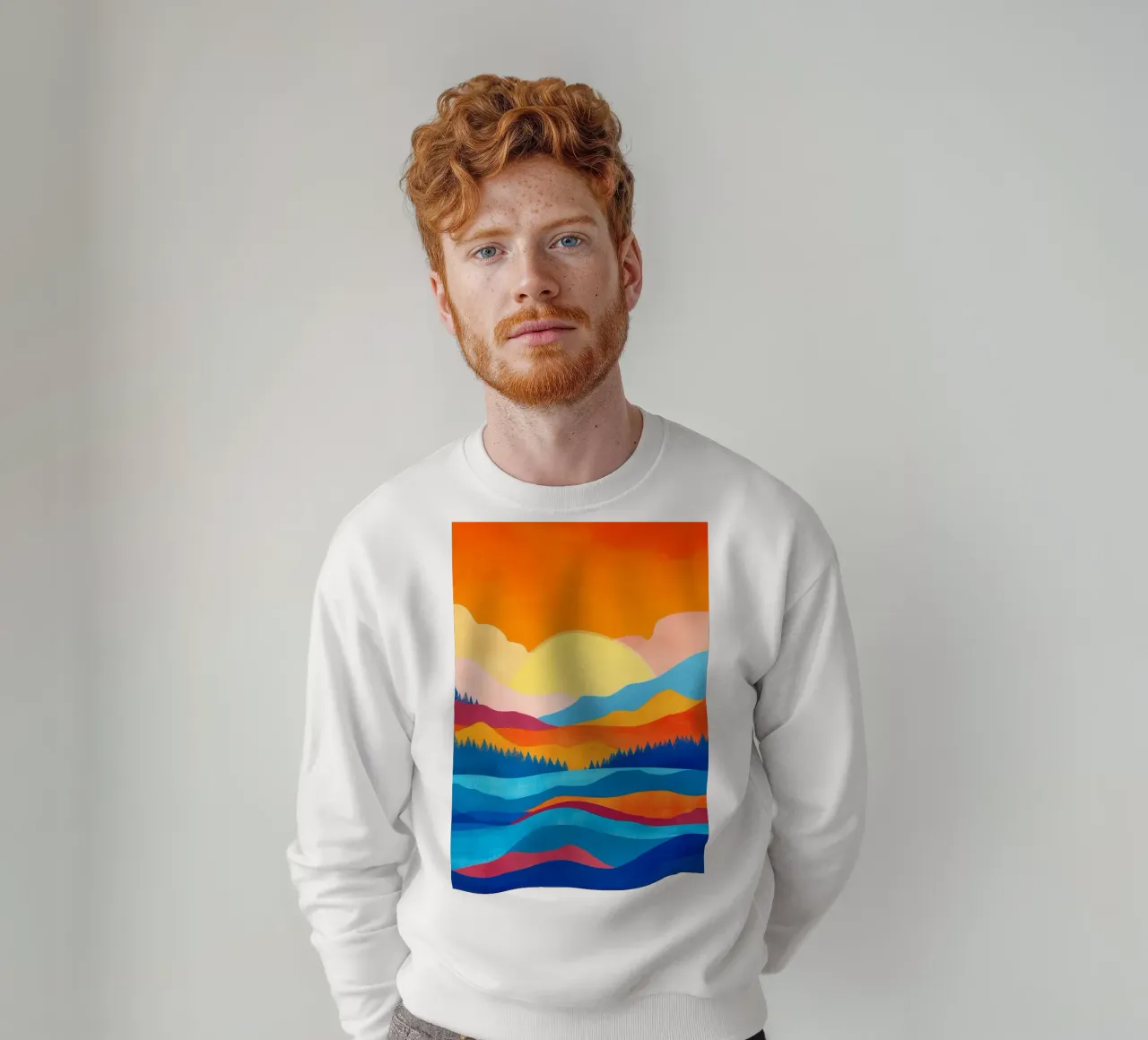 Dusk in Still Waters - A Mountain Reflection felpa da Dune