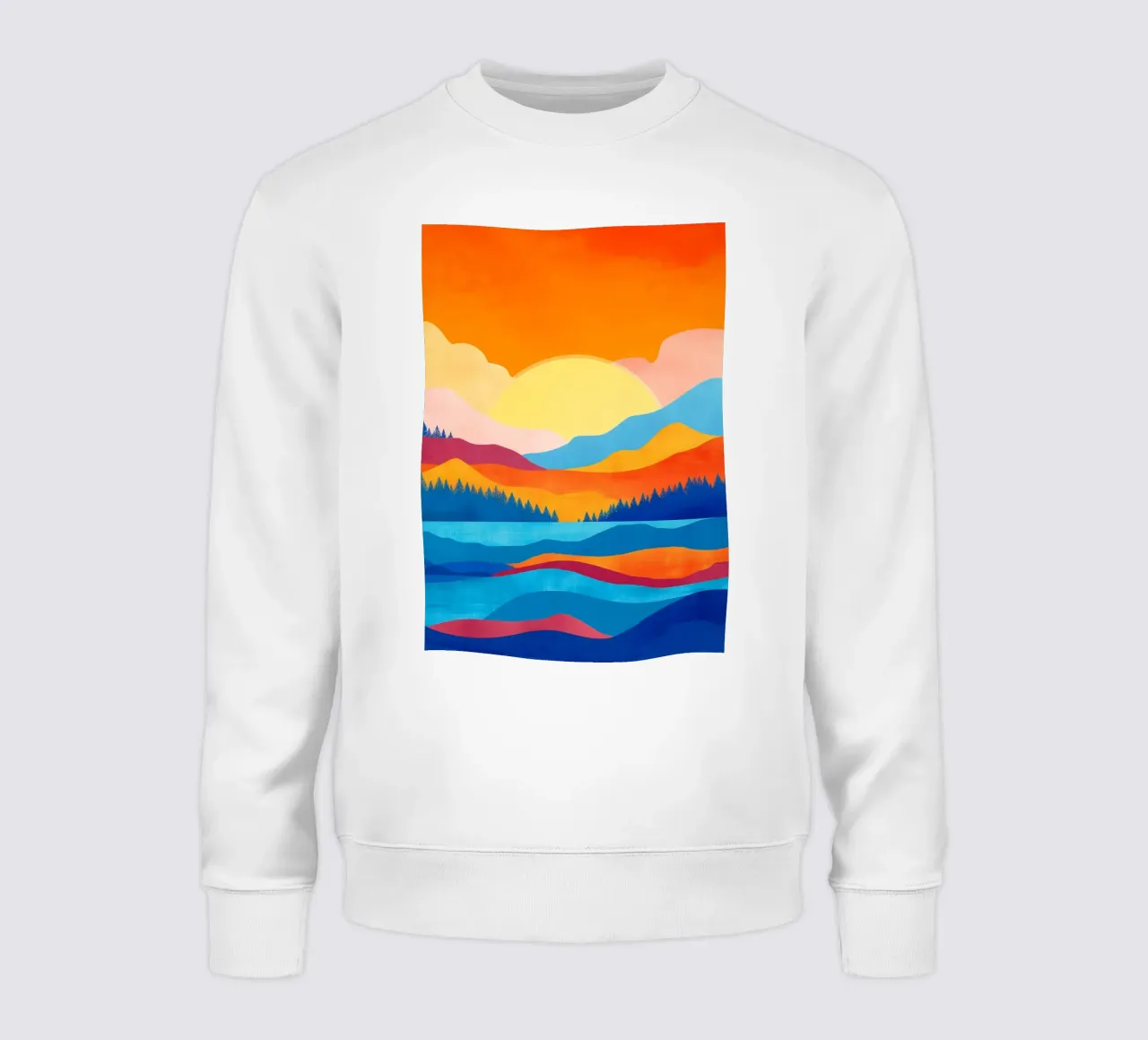 Dusk in Still Waters - A Mountain Reflection felpa da Dune