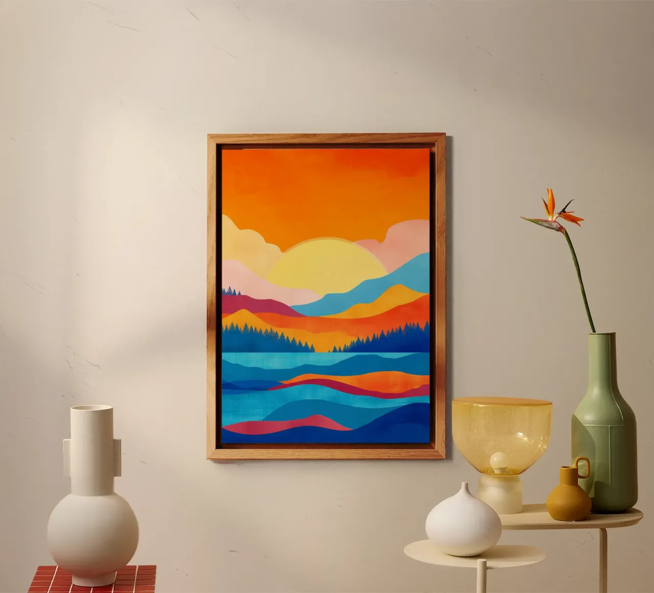 Dusk in Still Waters - A Mountain Reflection alluminio dibond da Dune