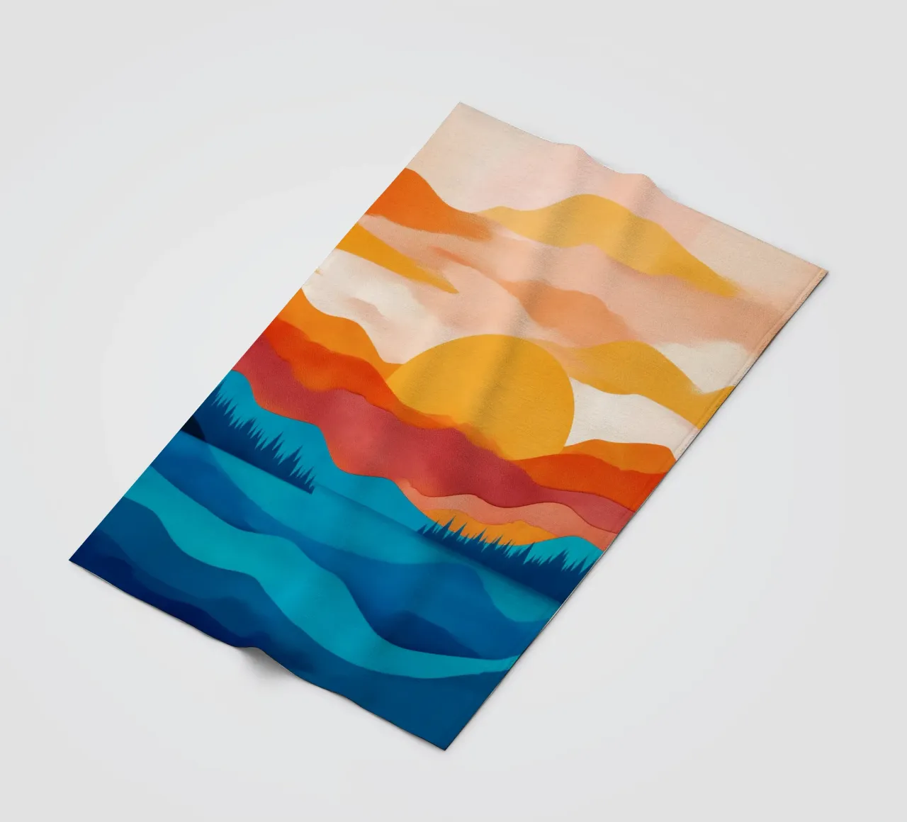Sunset Lake Beneath the Painted Sky coperta in pile da Dune
