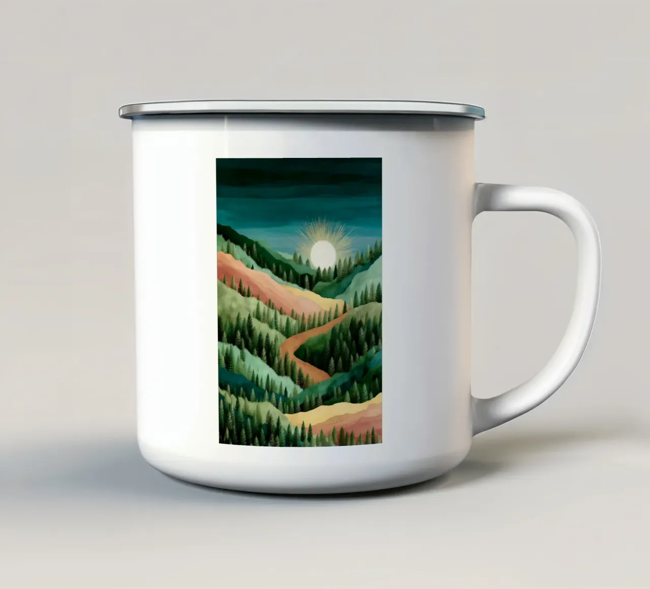 Follow the Sun - A Journey Through Color and Forest tazza in smalto da Dune