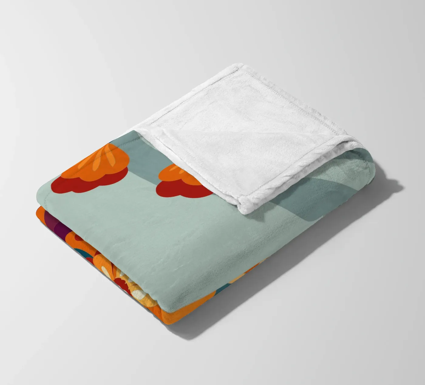 Blume Fleecedecke von HAPPY SHOP