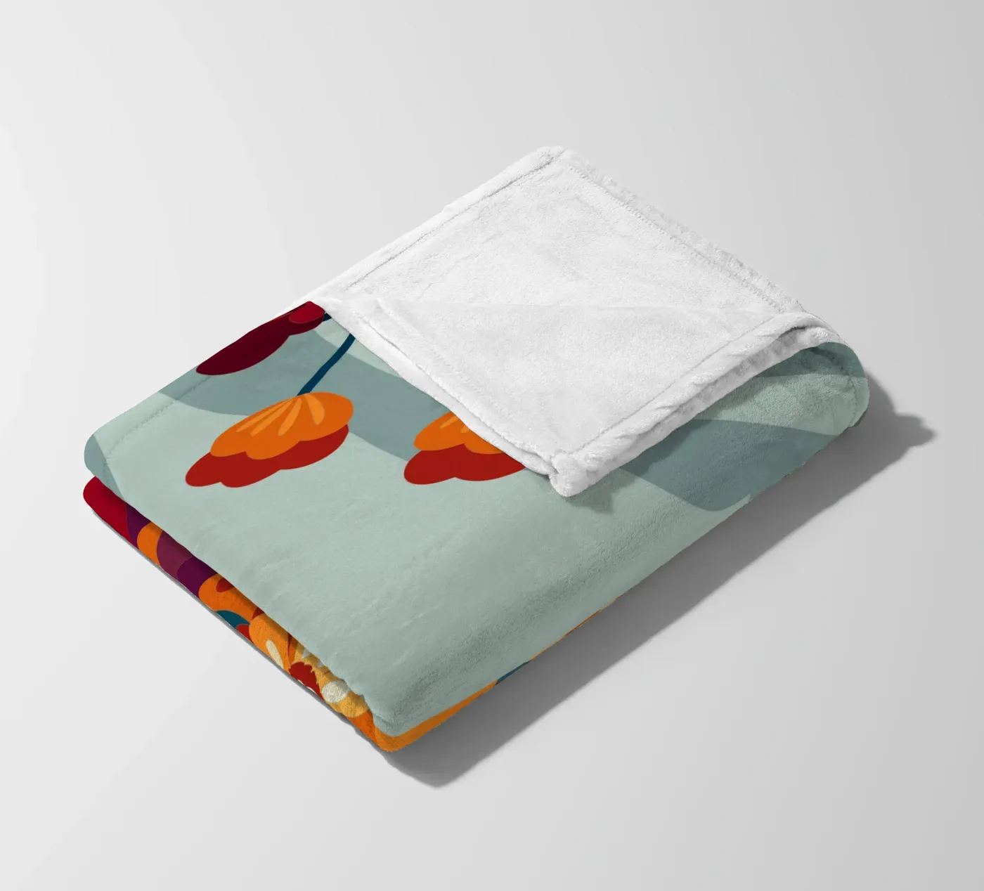Blume Fleecedecke von HAPPY SHOP