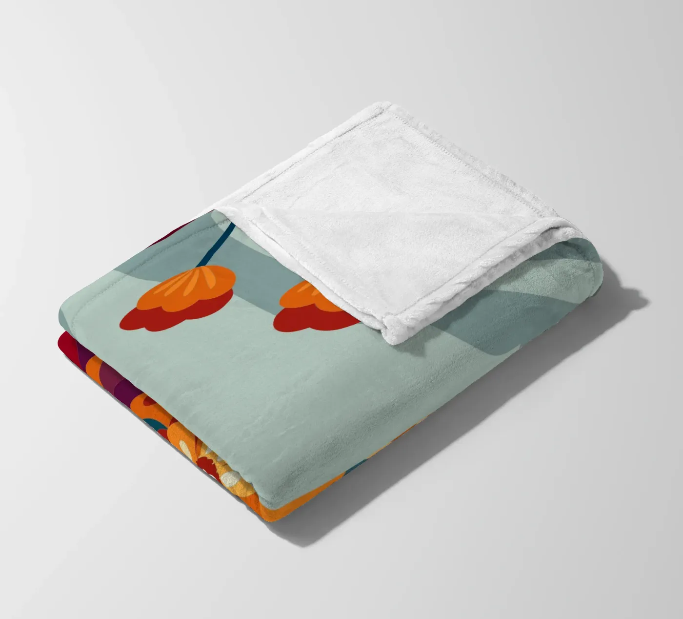 Blume Fleecedecke von HAPPY SHOP