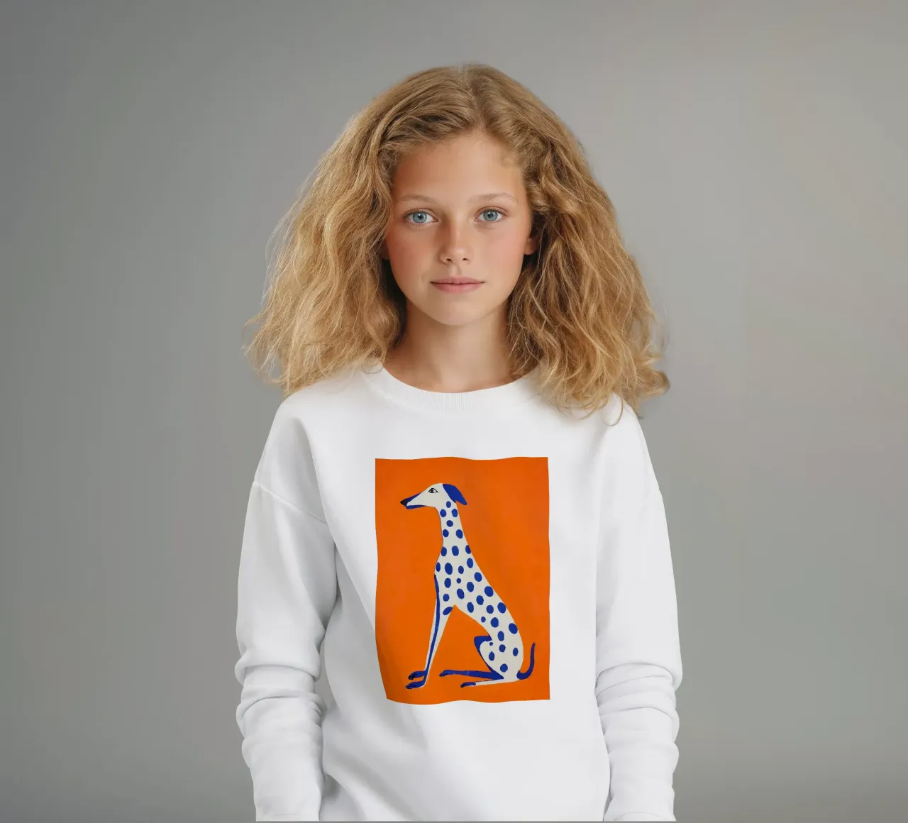 Galgo gráfico - Póster con acento de color sudadera para niño de KUNSTstück