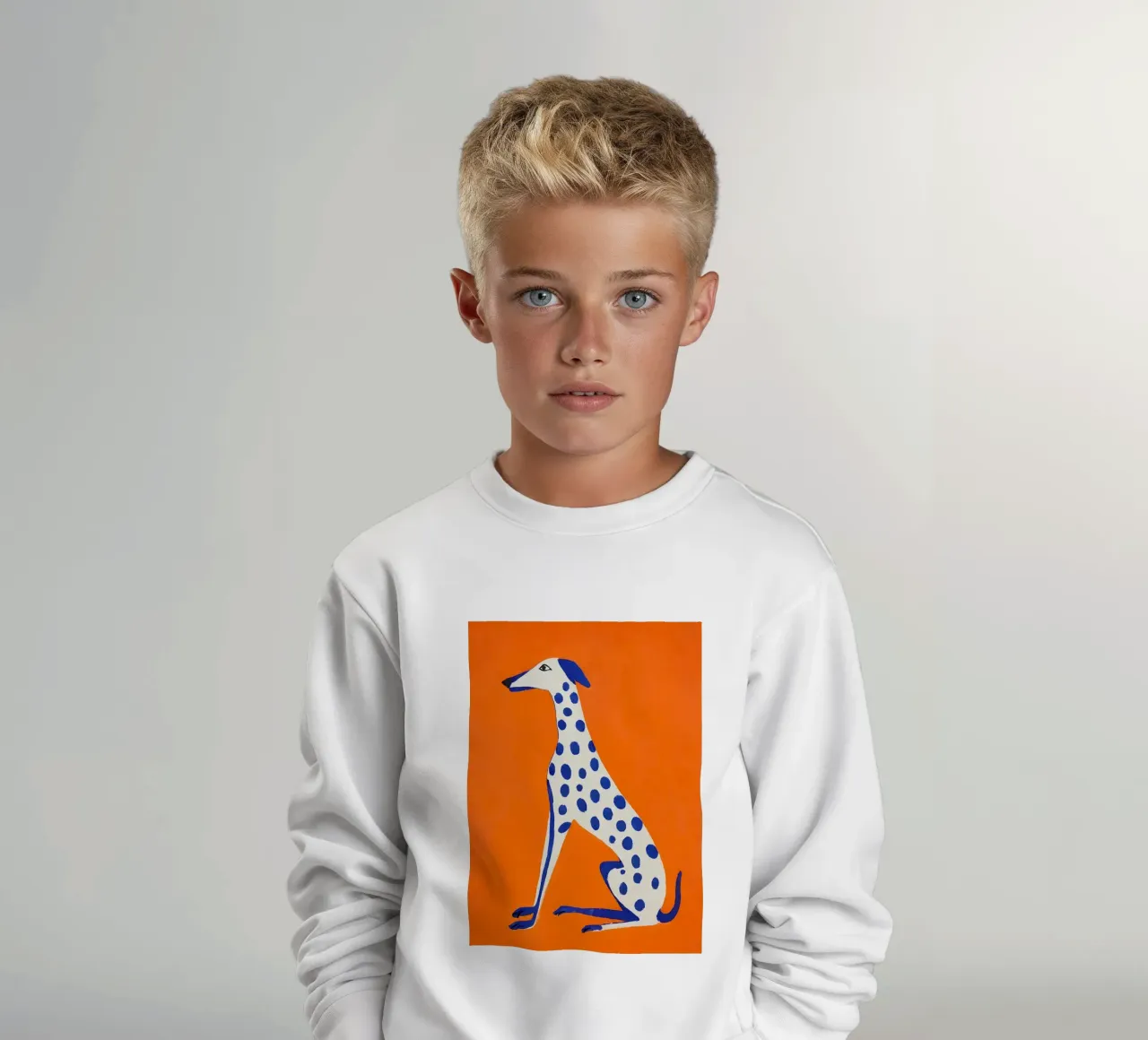 Galgo gráfico - Póster con acento de color sudadera para niño de KUNSTstück
