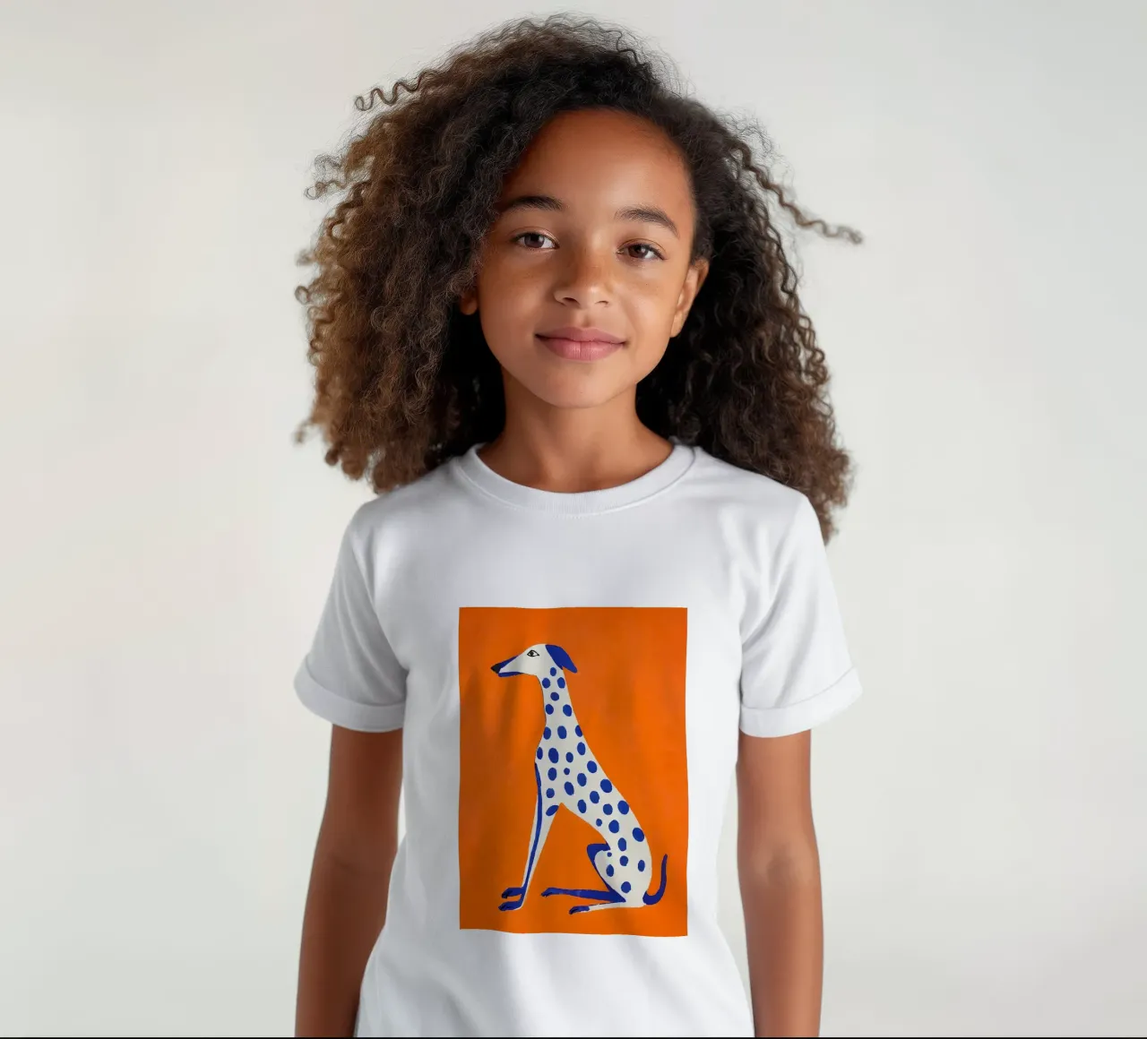 Levriero grafico - Poster con accenti di colore t-shirt bambini da KUNSTstück