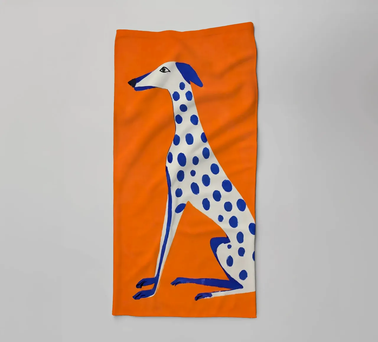 Galgo gráfico - Póster con acento de color toalla de baño de KUNSTstück