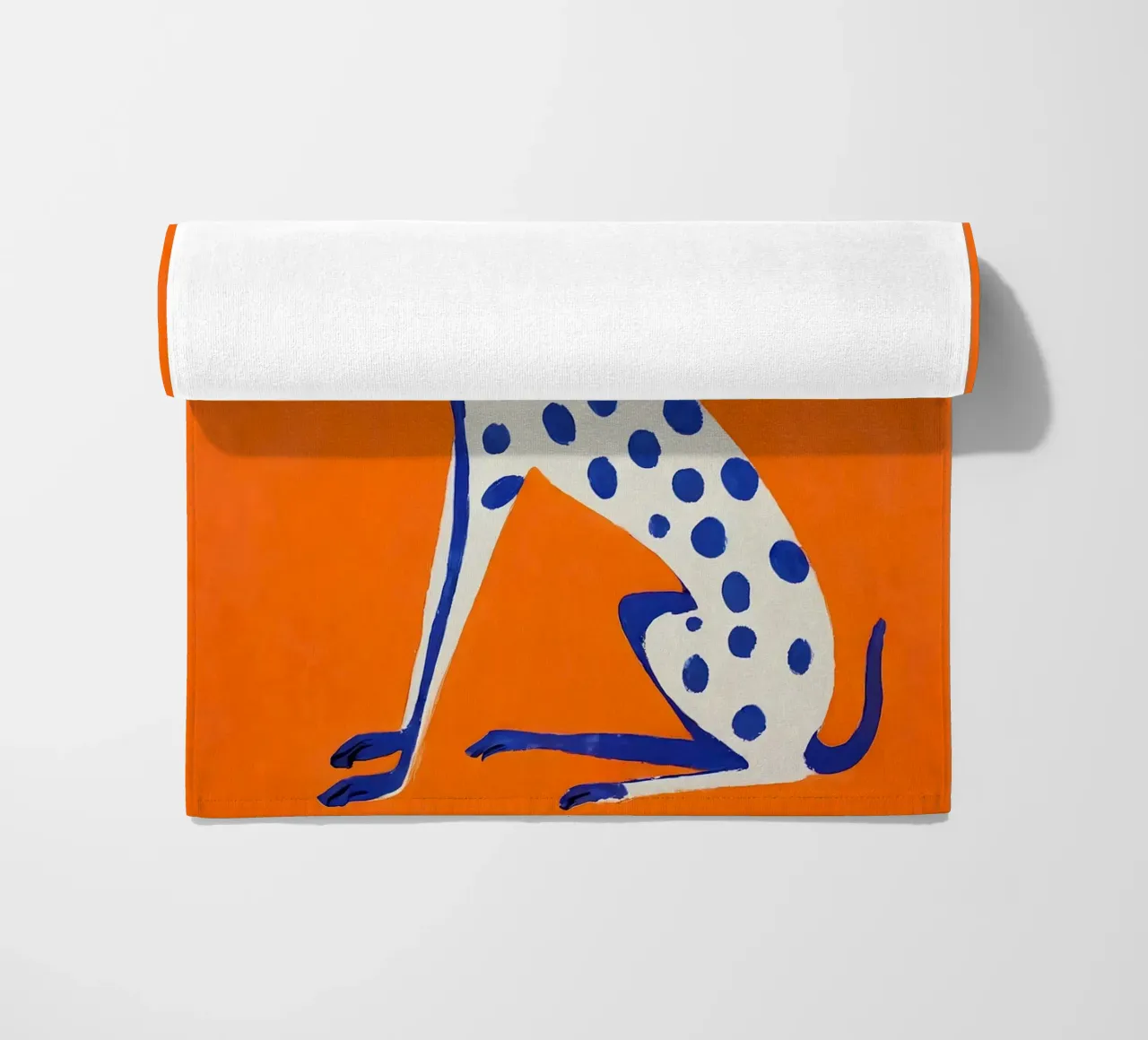 Levriero grafico - Poster con accenti di colore telo mare da KUNSTstück