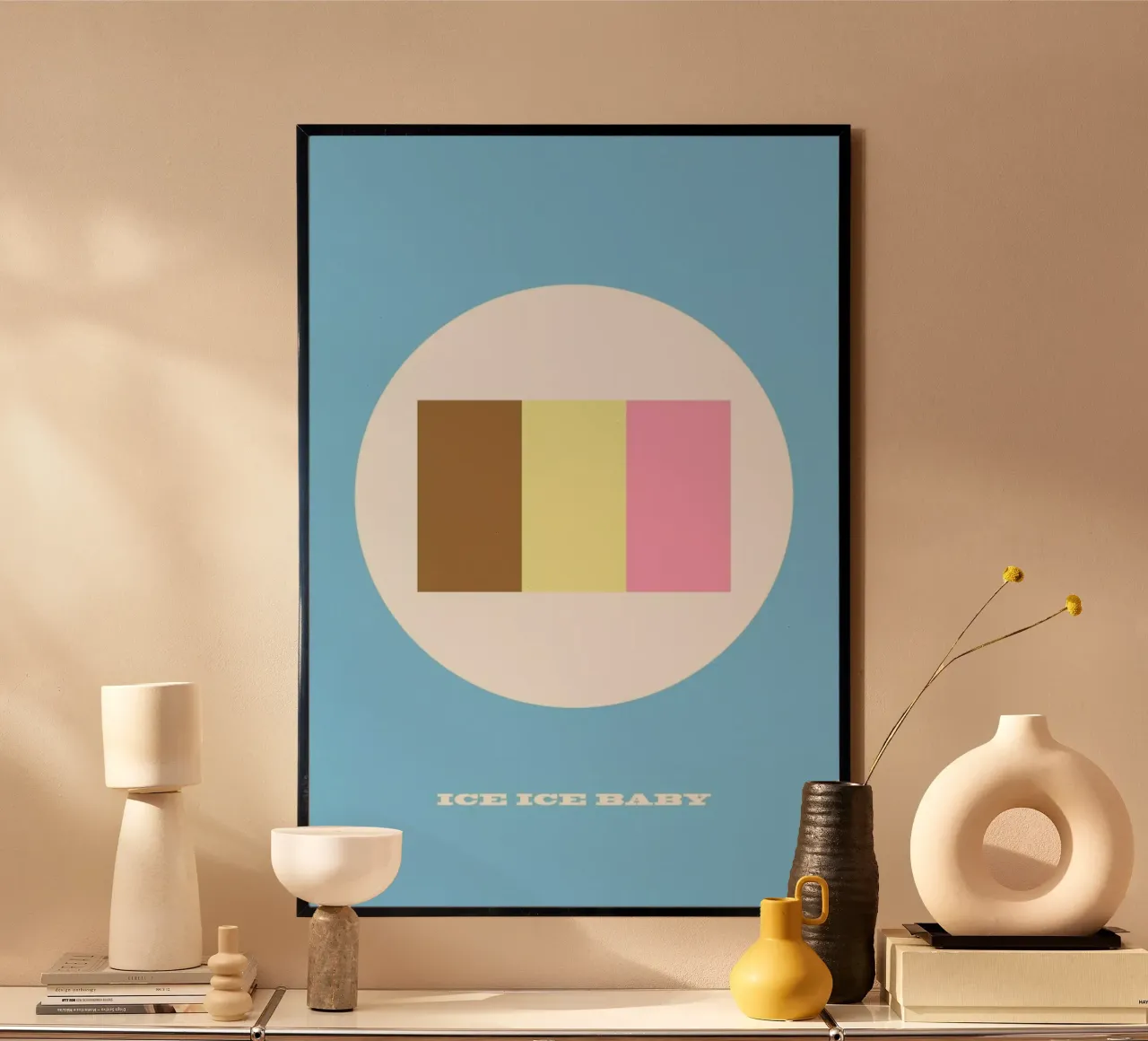 Ice poster con telaio in legno da Trabolt Design