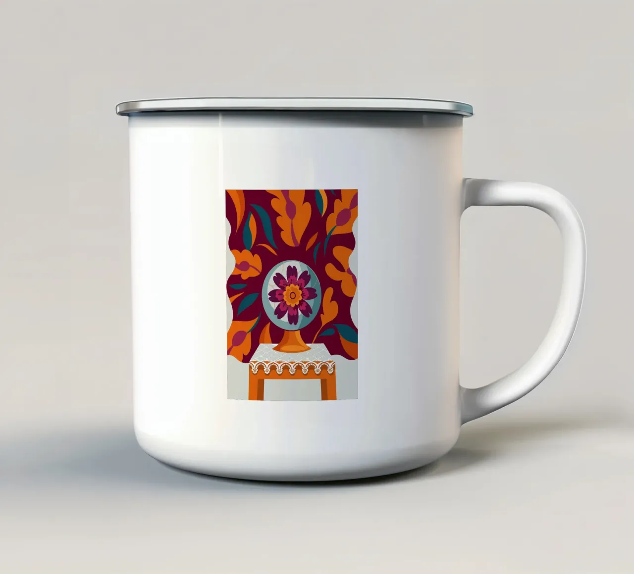 Fiore tazza in smalto da HAPPY SHOP