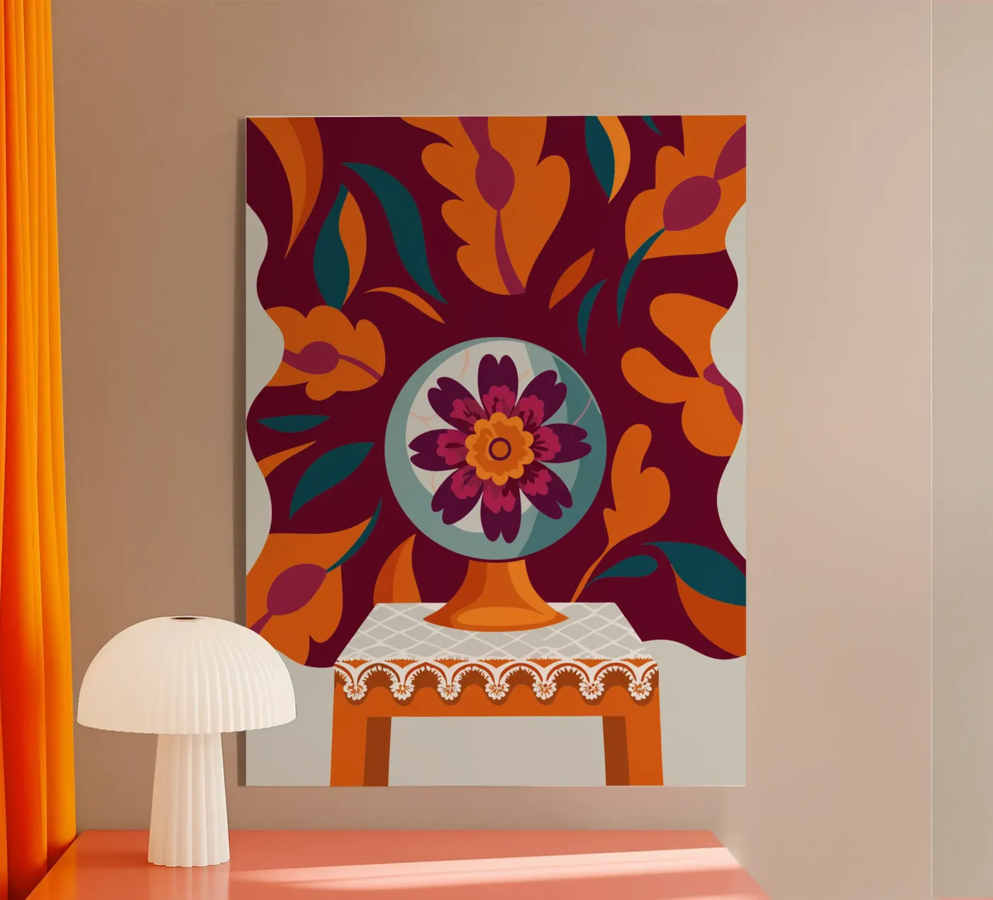 Flower acrylic glass by HAPPY SHOP