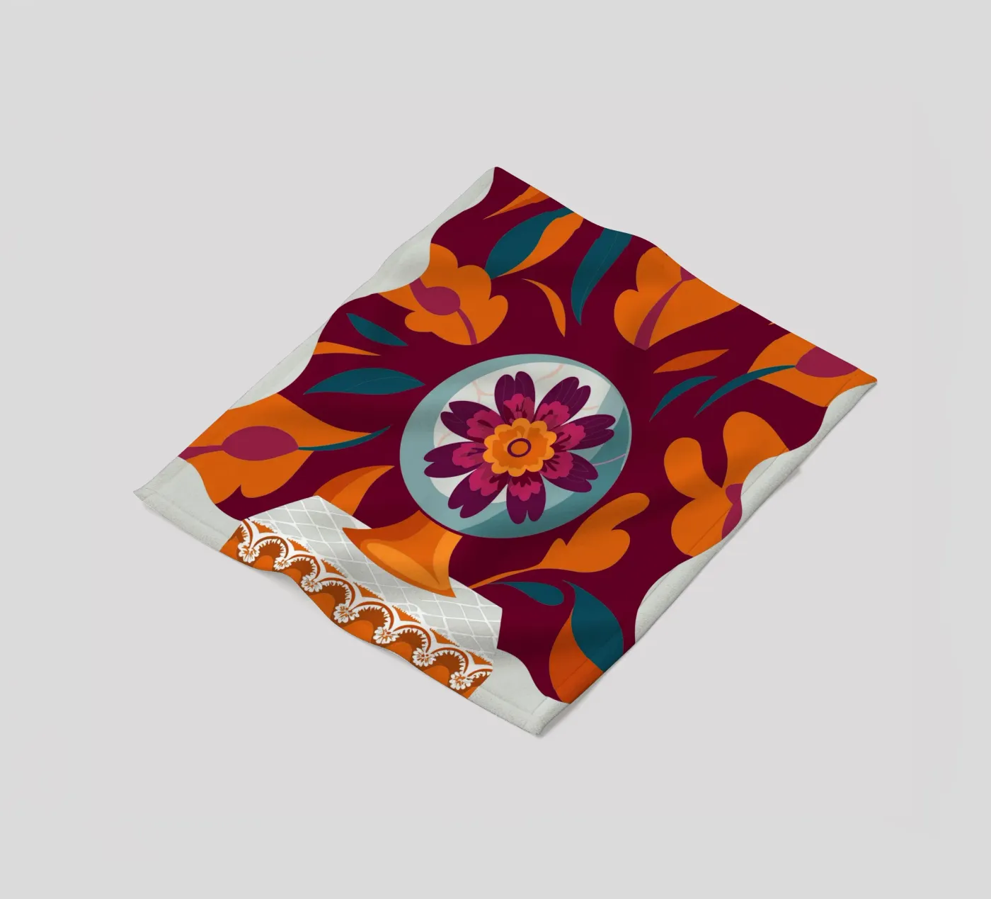 Bloem fleecedeken van HAPPY SHOP