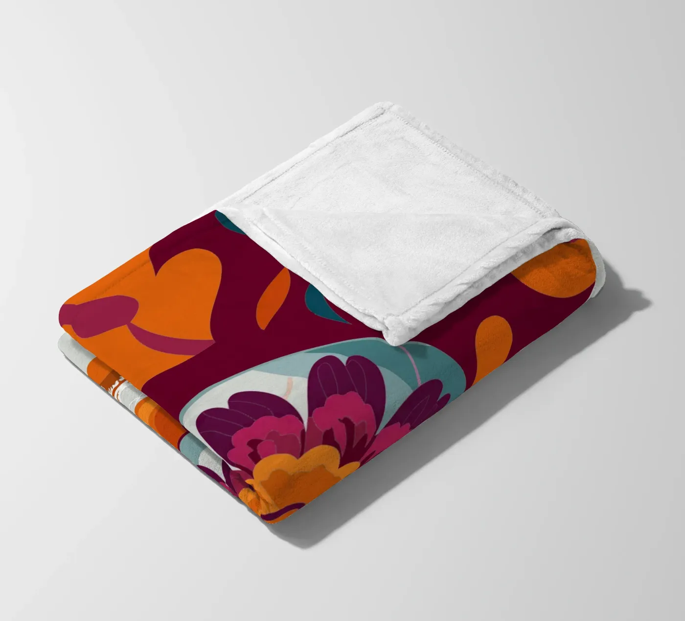 Bloem fleecedeken van HAPPY SHOP