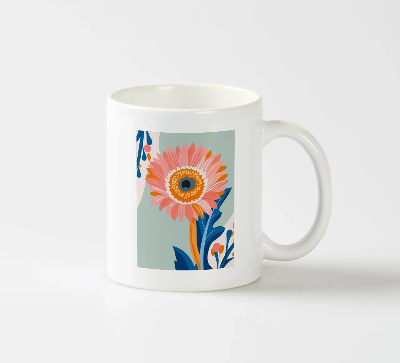 Sunflower ceramic mug by HAPPY SHOP