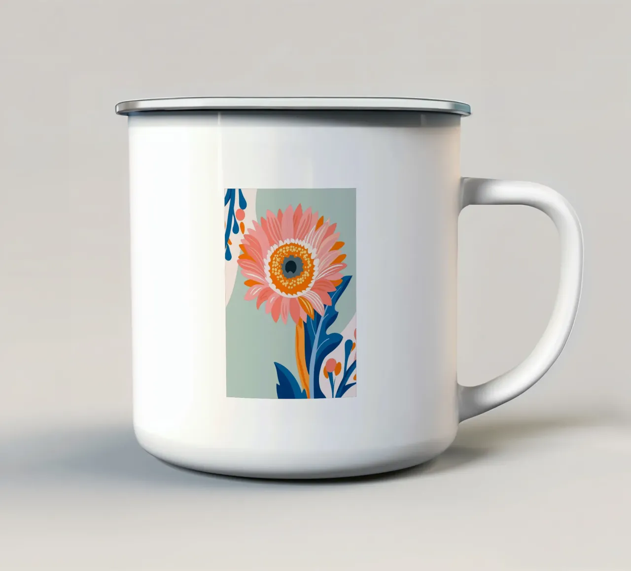Girasole tazza in smalto da HAPPY SHOP