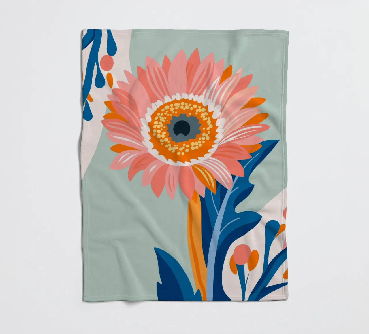 Sonnenblume Fleecedecke von HAPPY SHOP