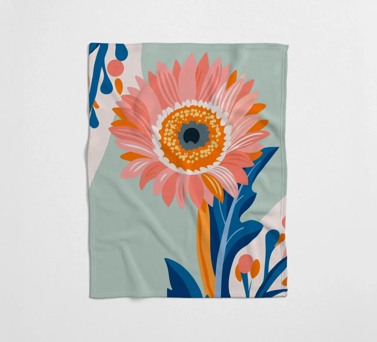 Sonnenblume Fleecedecke von HAPPY SHOP