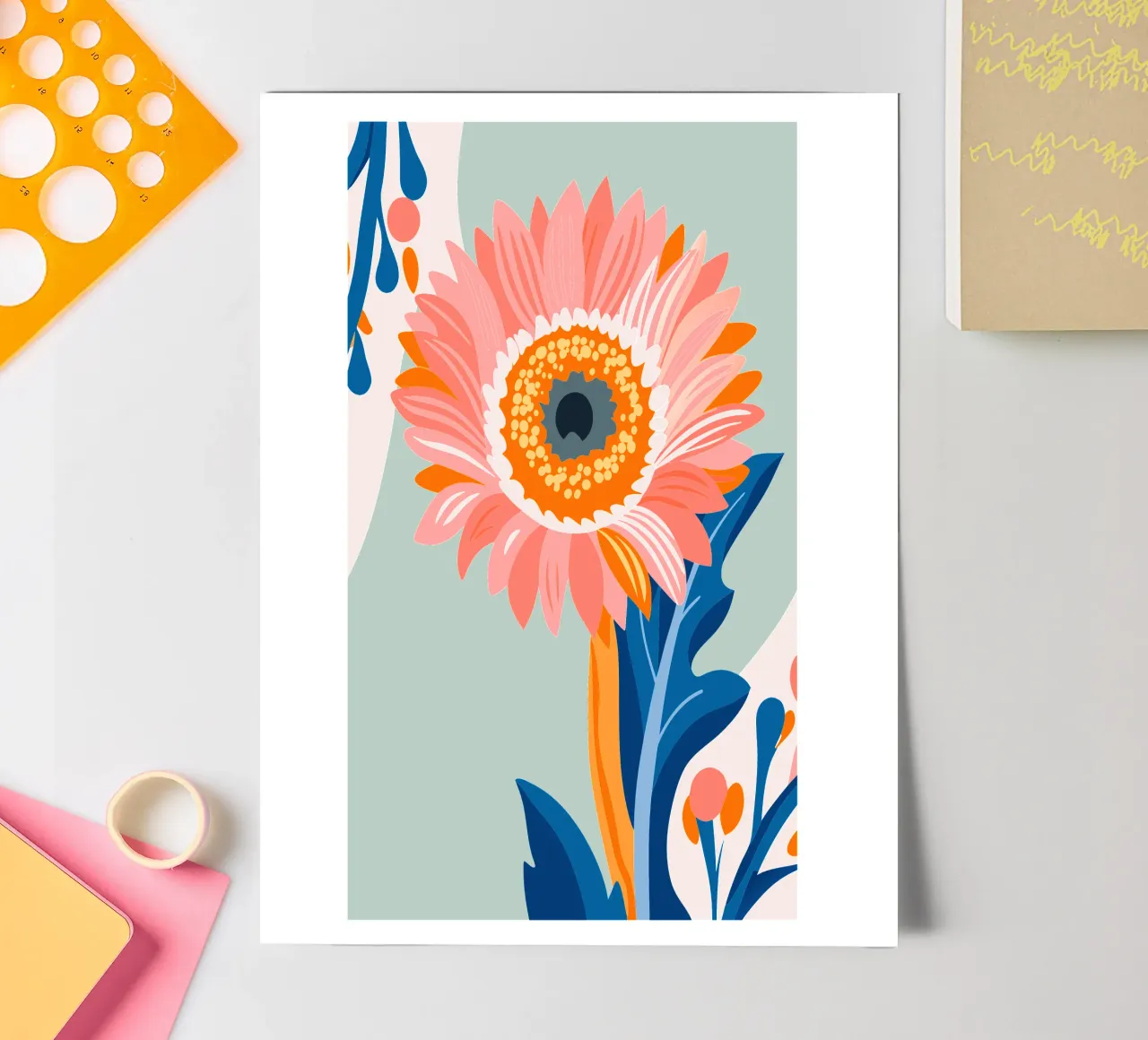 Sunflower sticker sheet by HAPPY SHOP