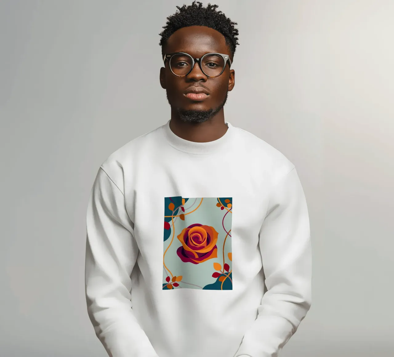 Rosas sudadera de HAPPY SHOP