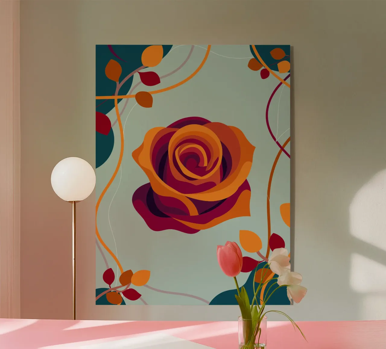 Roses acrylic glass by HAPPY SHOP