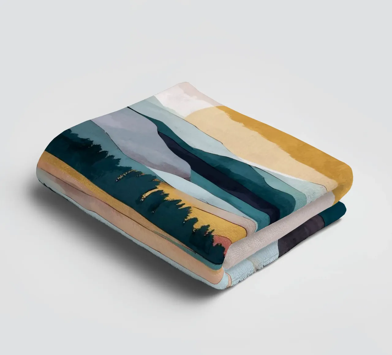 Abstract Mountain Landscape - Colorful Geometric Design asciugamano da bagno da Dune