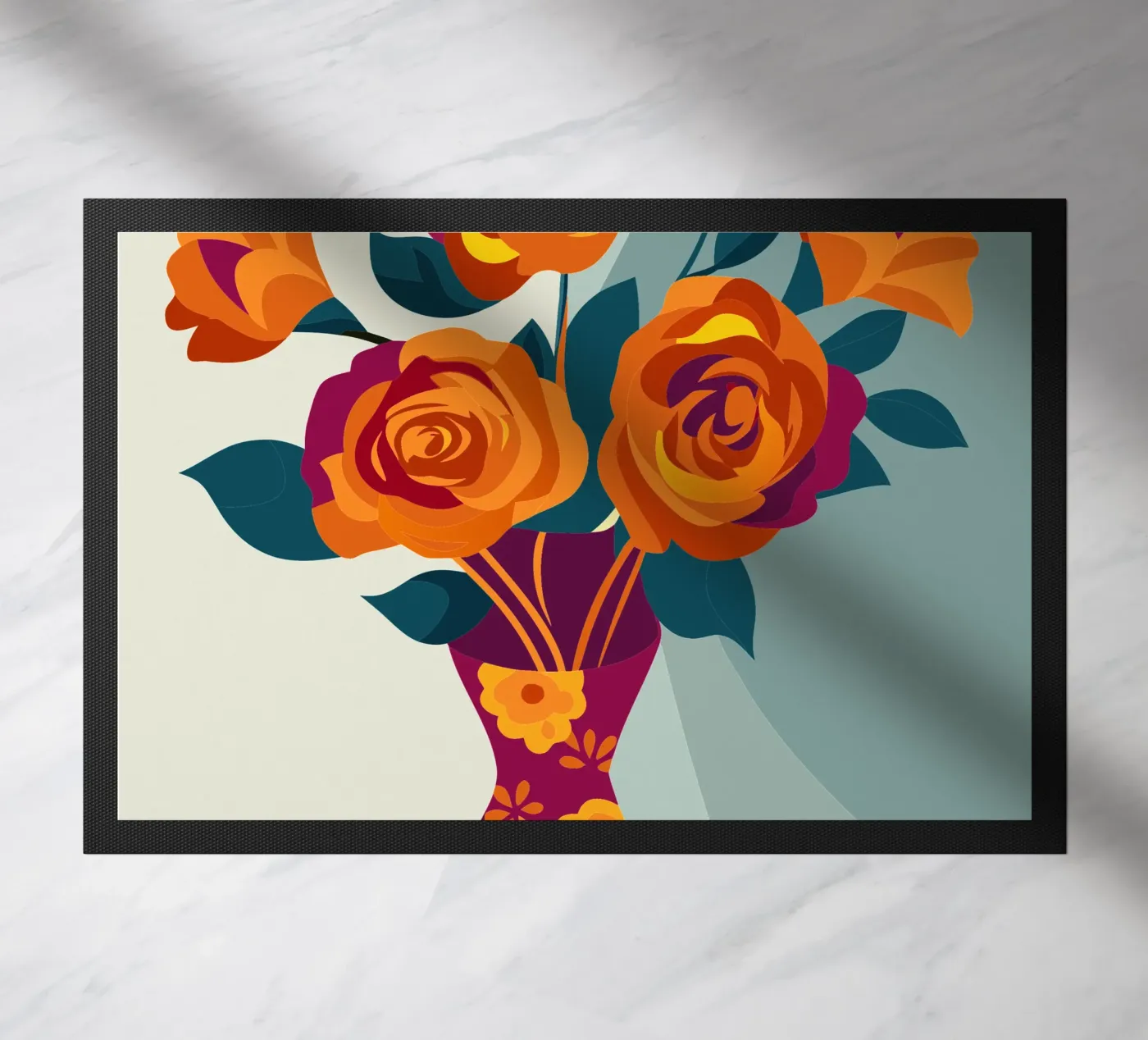 Rozenvaas deurmat van HAPPY SHOP