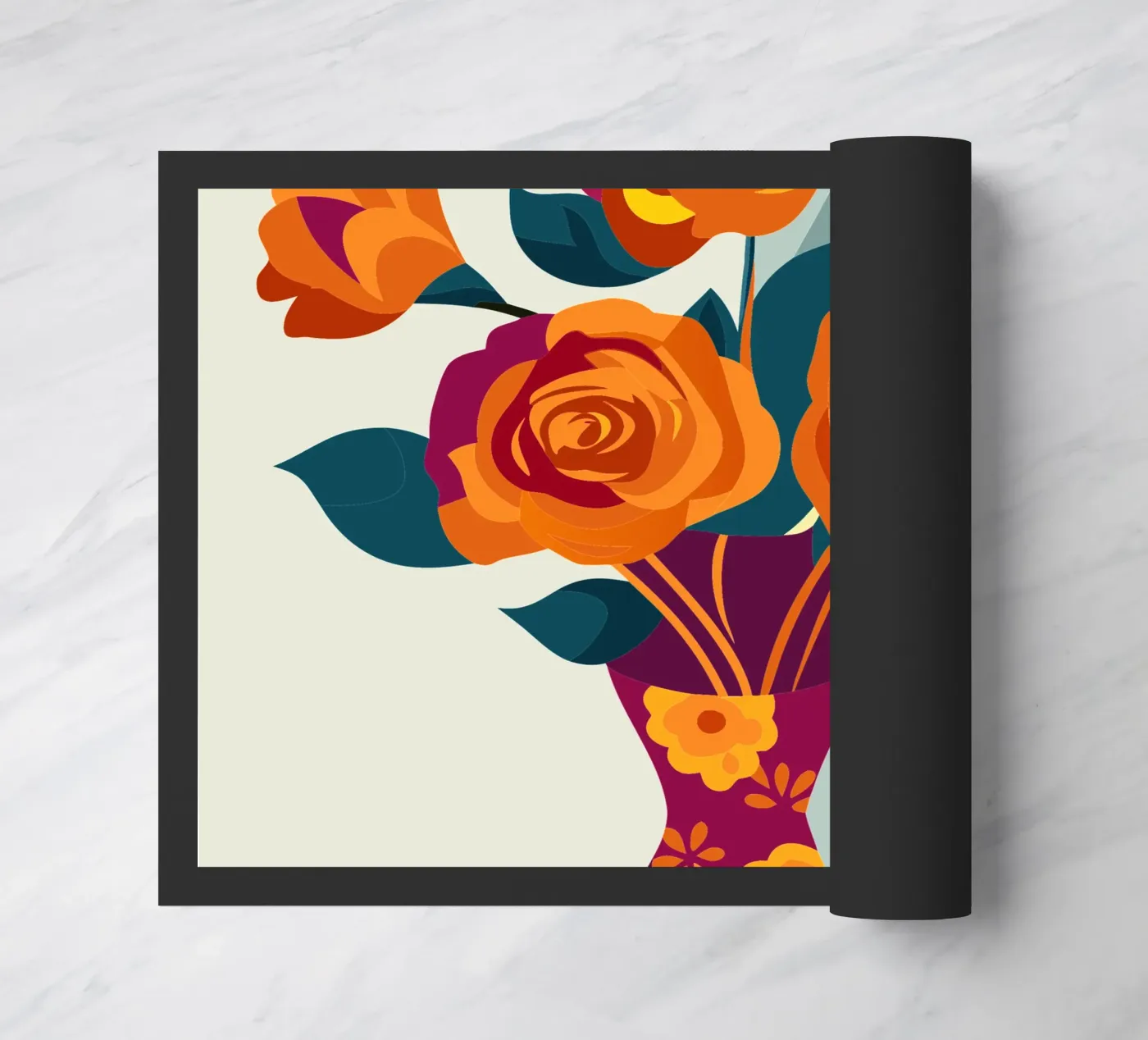 Rozenvaas deurmat van HAPPY SHOP