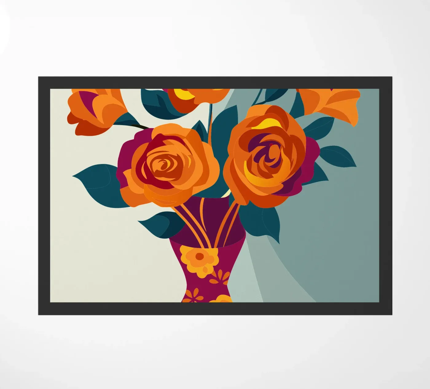Rozenvaas deurmat van HAPPY SHOP