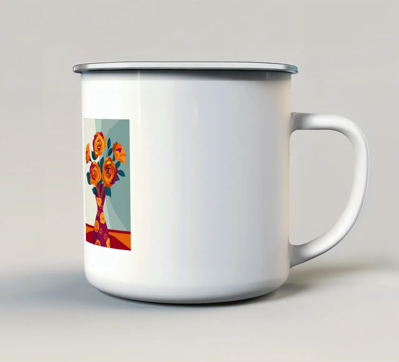 Vaso di rose tazza in smalto da HAPPY SHOP