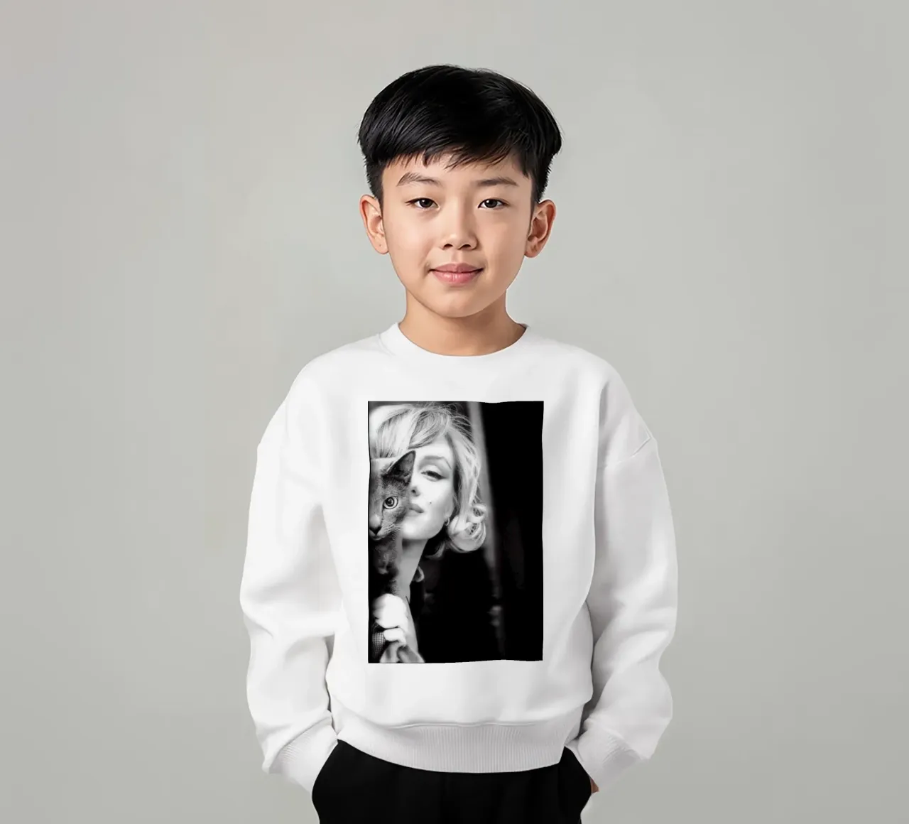 Marilyn con gatto felpa bambino da glover studio