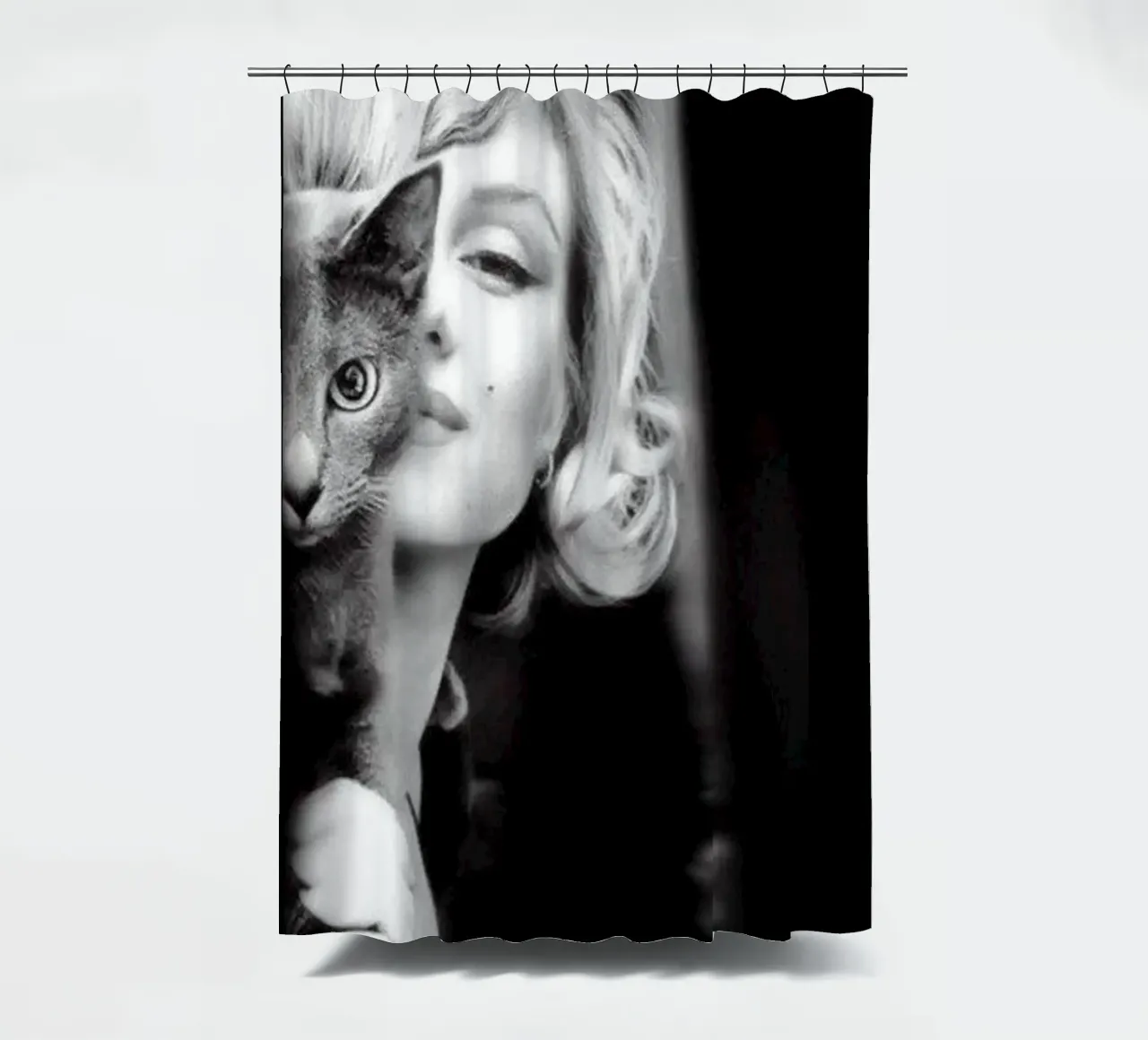 Marilyn con gatto tenda da doccia da glover studio