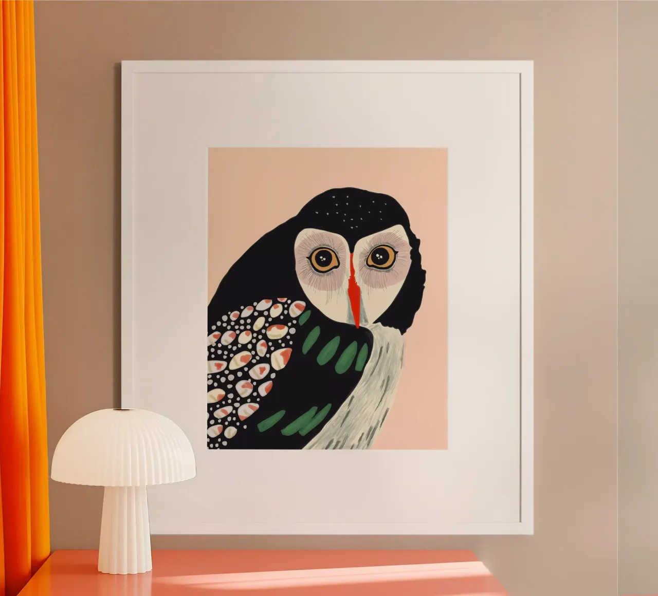 Guardiano notturno poster con telaio in alluminio da ArtsySesta