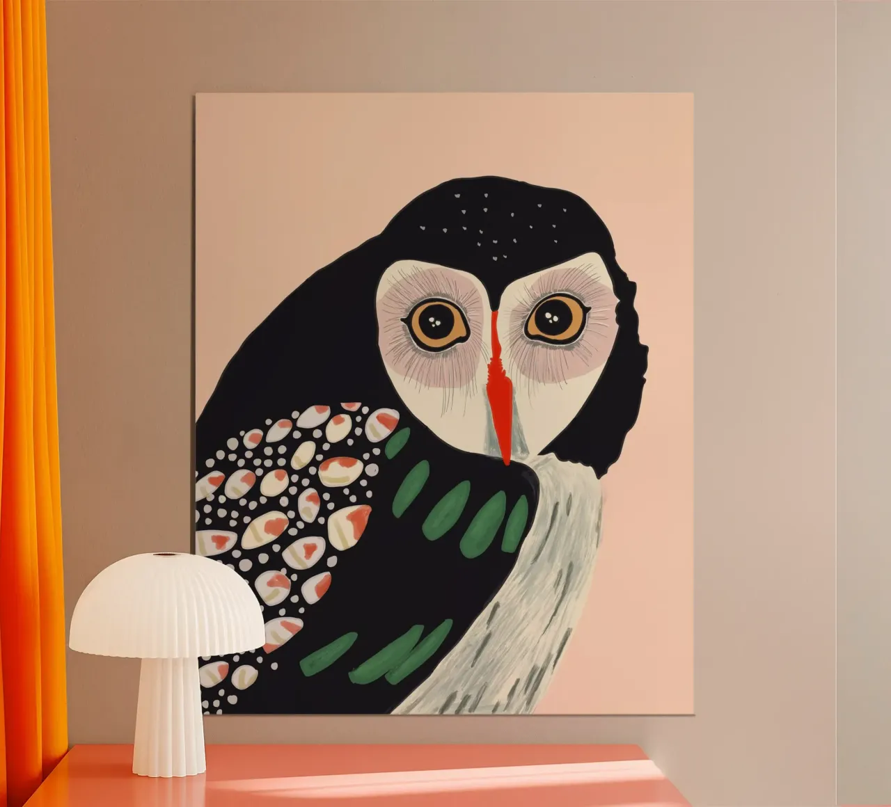 Guardiano notturno poster con telaio in alluminio da ArtsySesta