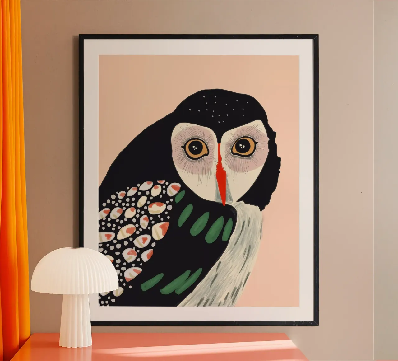 Guardiano notturno poster con telaio in alluminio da ArtsySesta