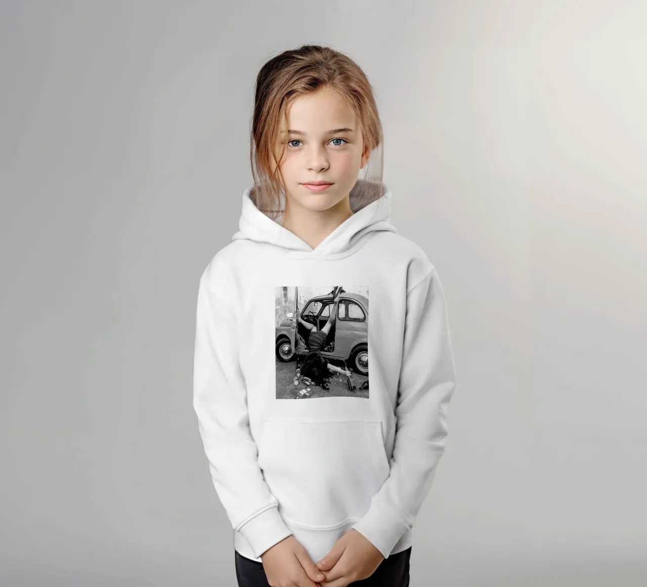 Schianto sull'auto felpa bambino con cappuccio da glover studio