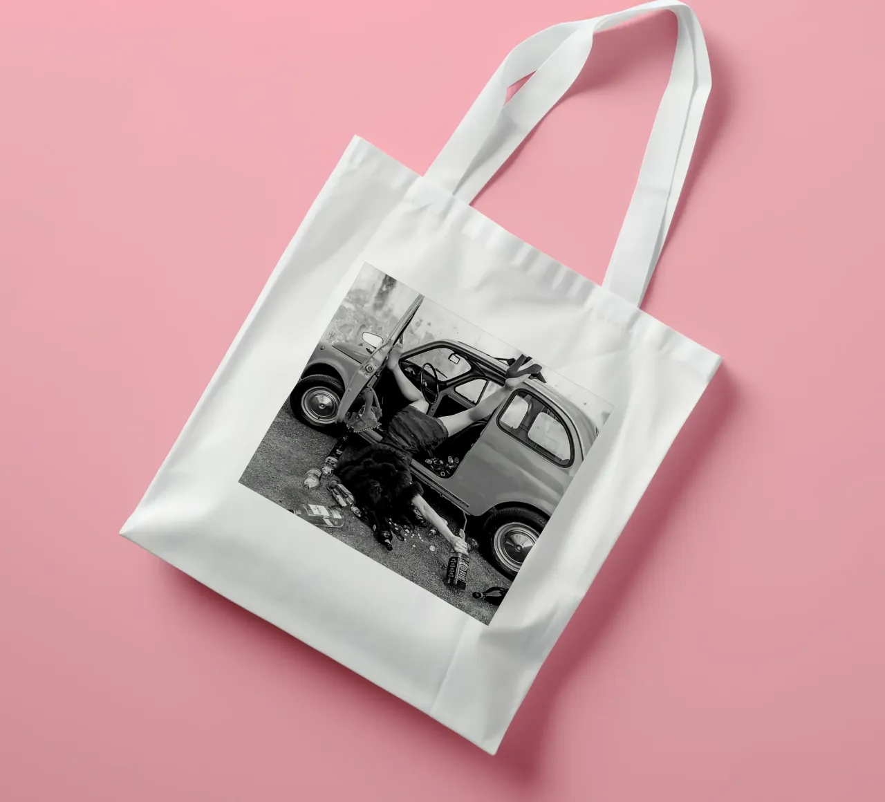 Schianto sull'auto borsa in juta da glover studio
