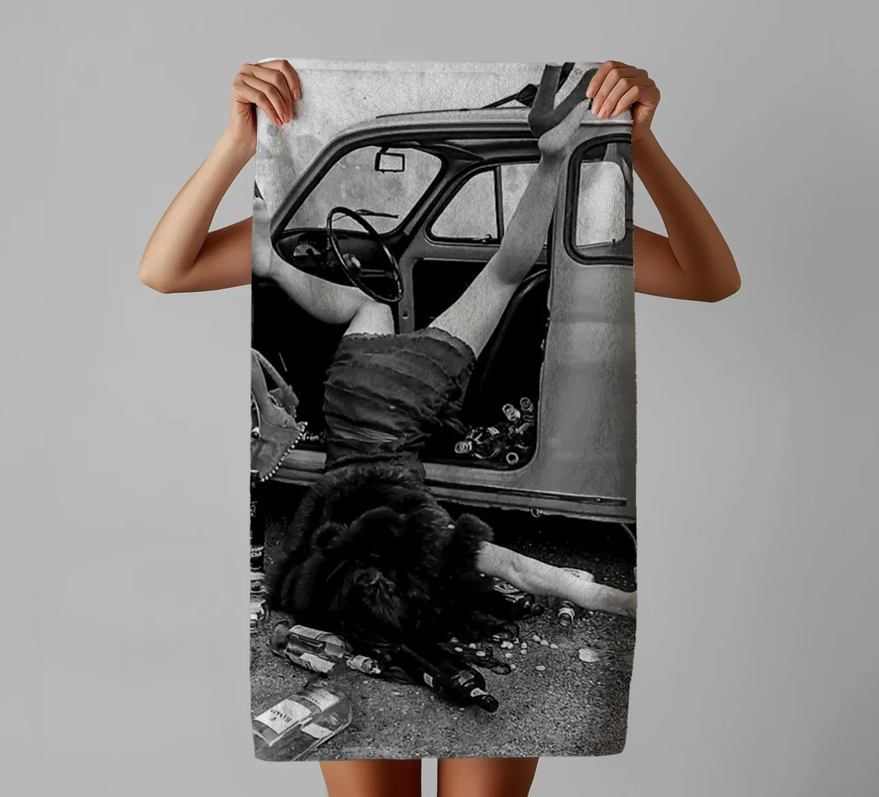 Schianto sull'auto asciugamano da bagno da glover studio
