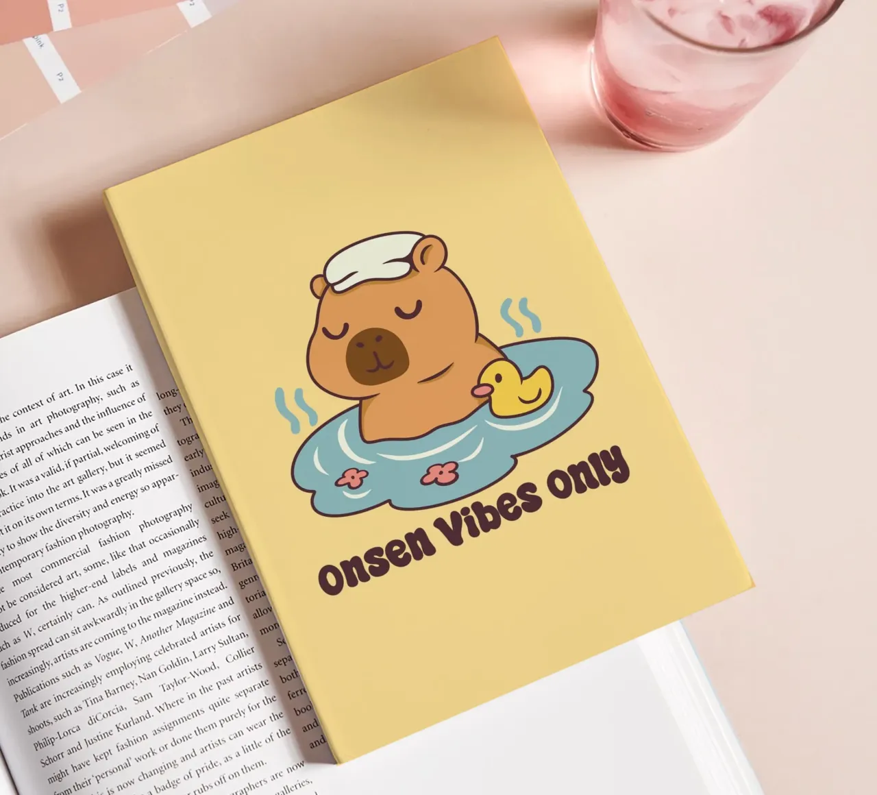 Onsen Vibes Only notebook by Loobs