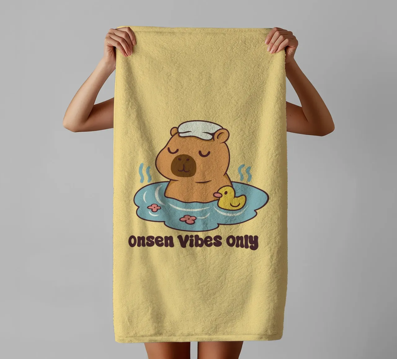 Onsen Vibes Only towel by Loobs