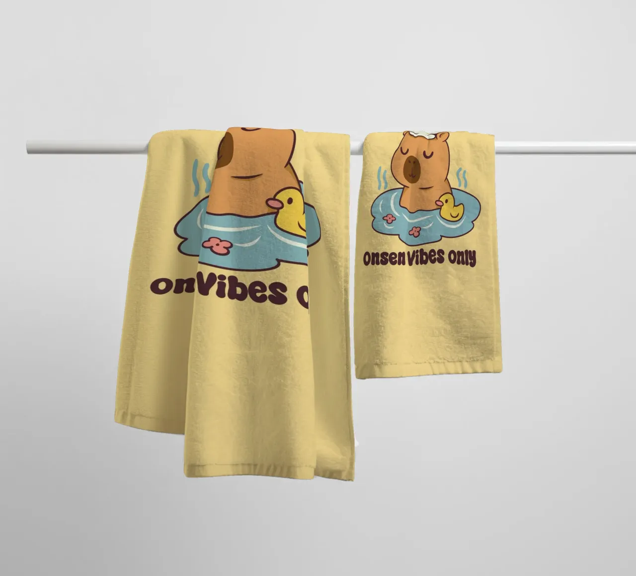 Onsen Vibes Only towel by Loobs