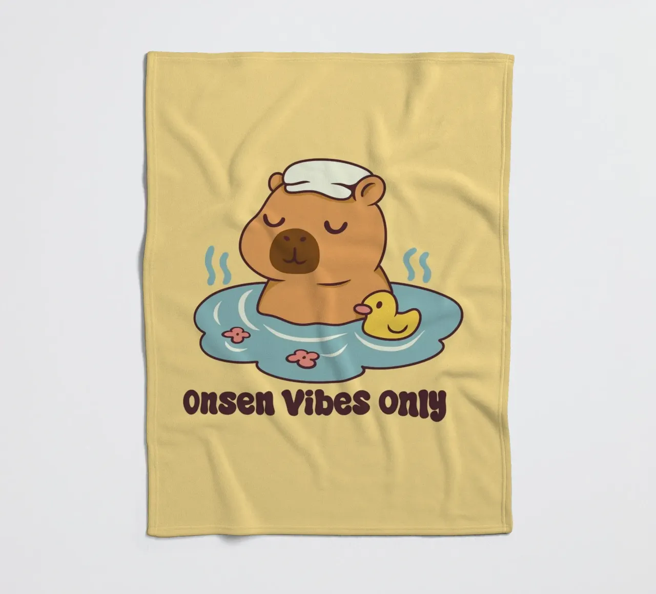 Nur Onsen Vibes Fleecedecke von Loobs
