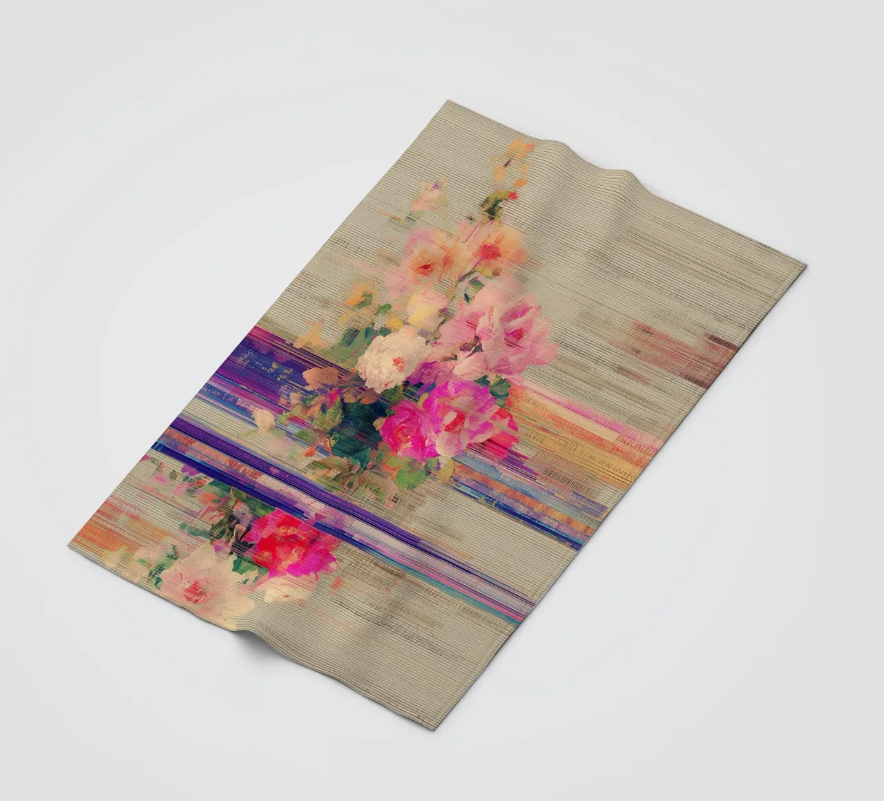 Splendore botanico a righe coperta in pile da Carinaprint